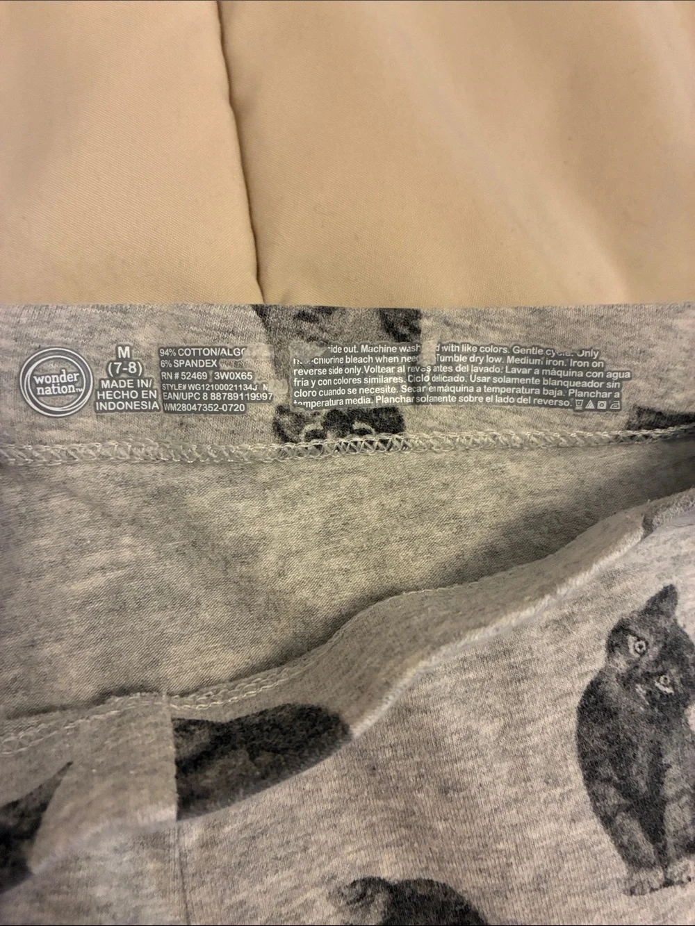 Wonder Nation Girls Cat Leggings